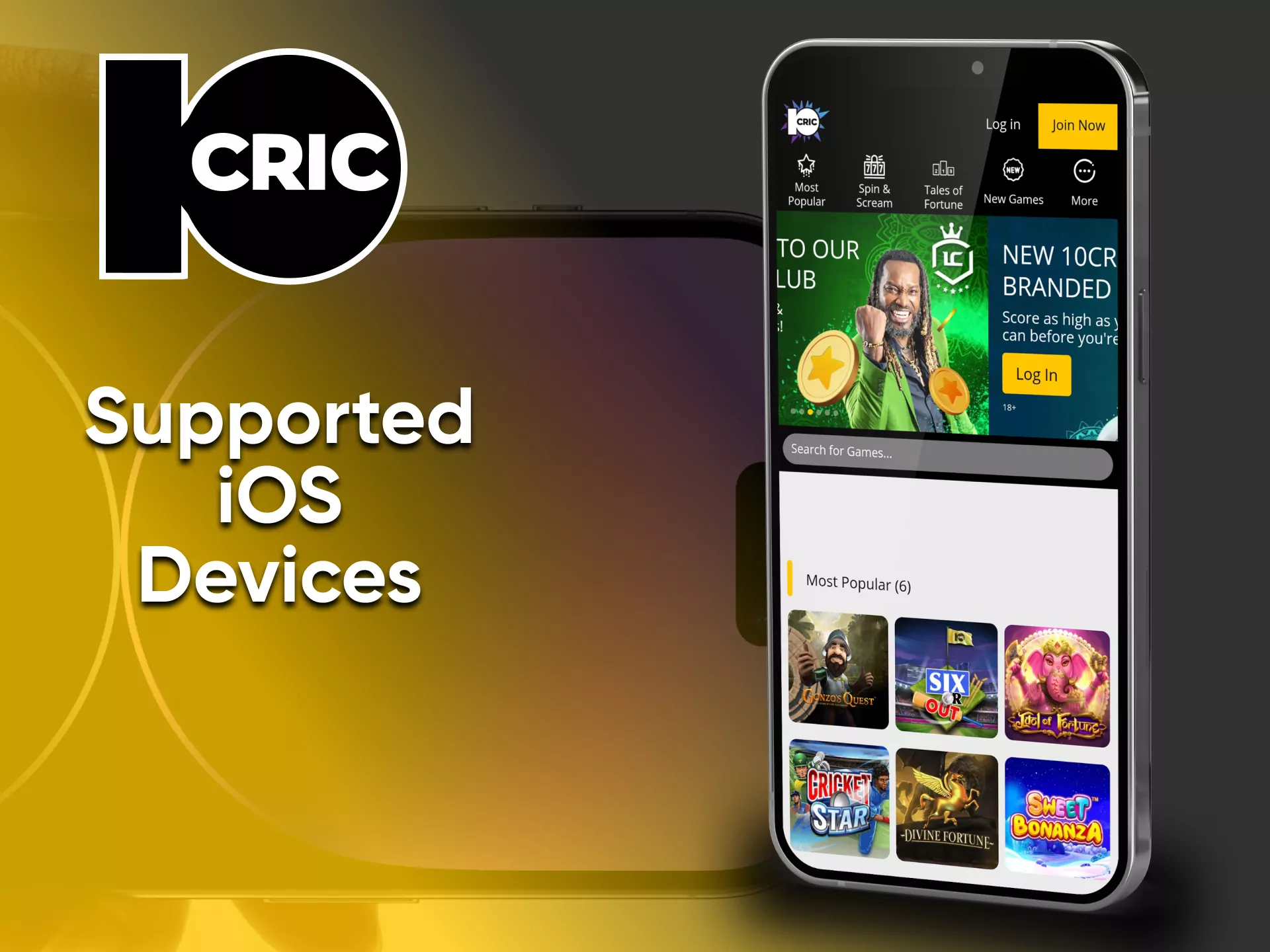 Play casino through your 10cric device.