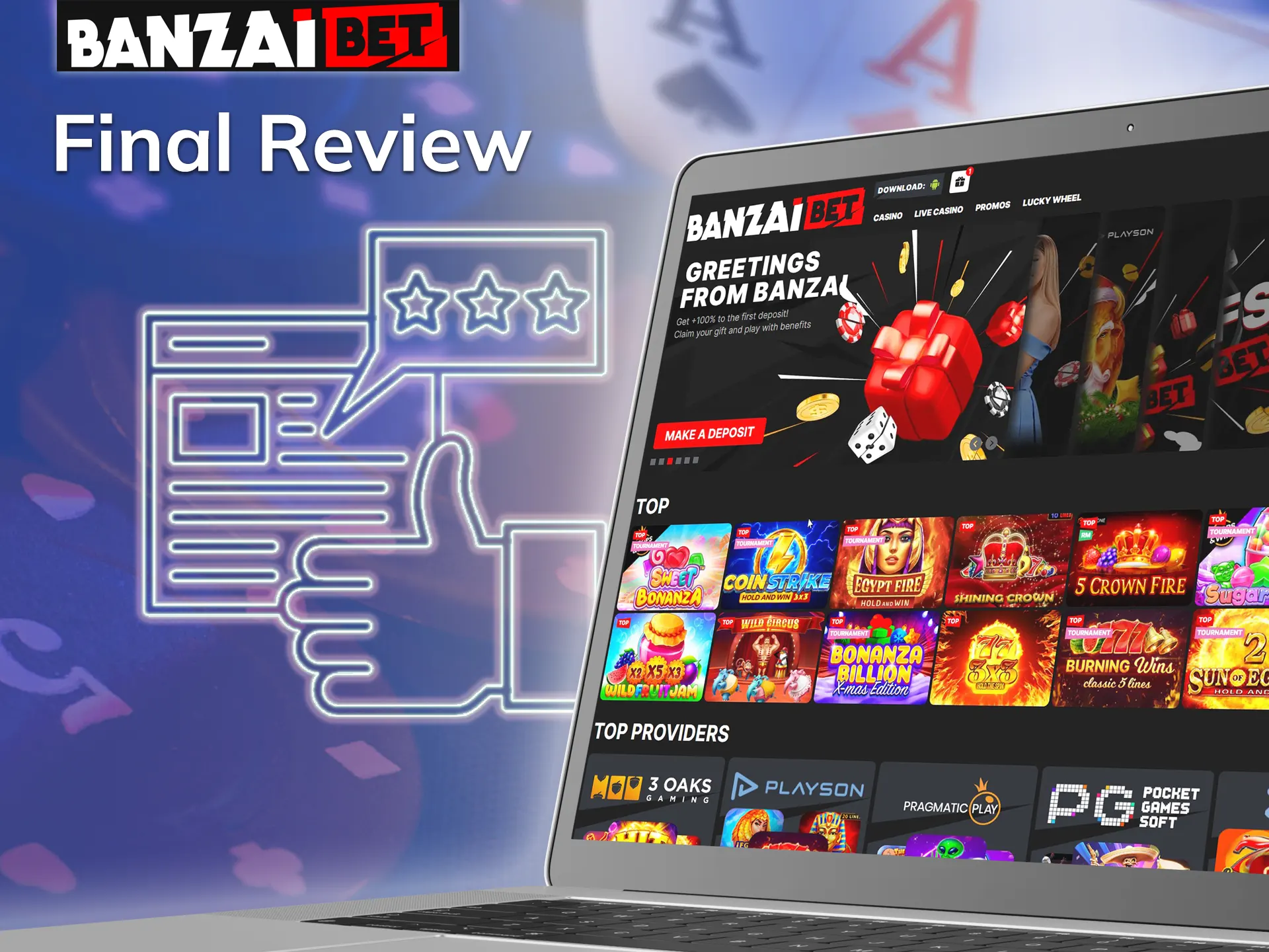 Banzai Bet Casino has many positive aspects.