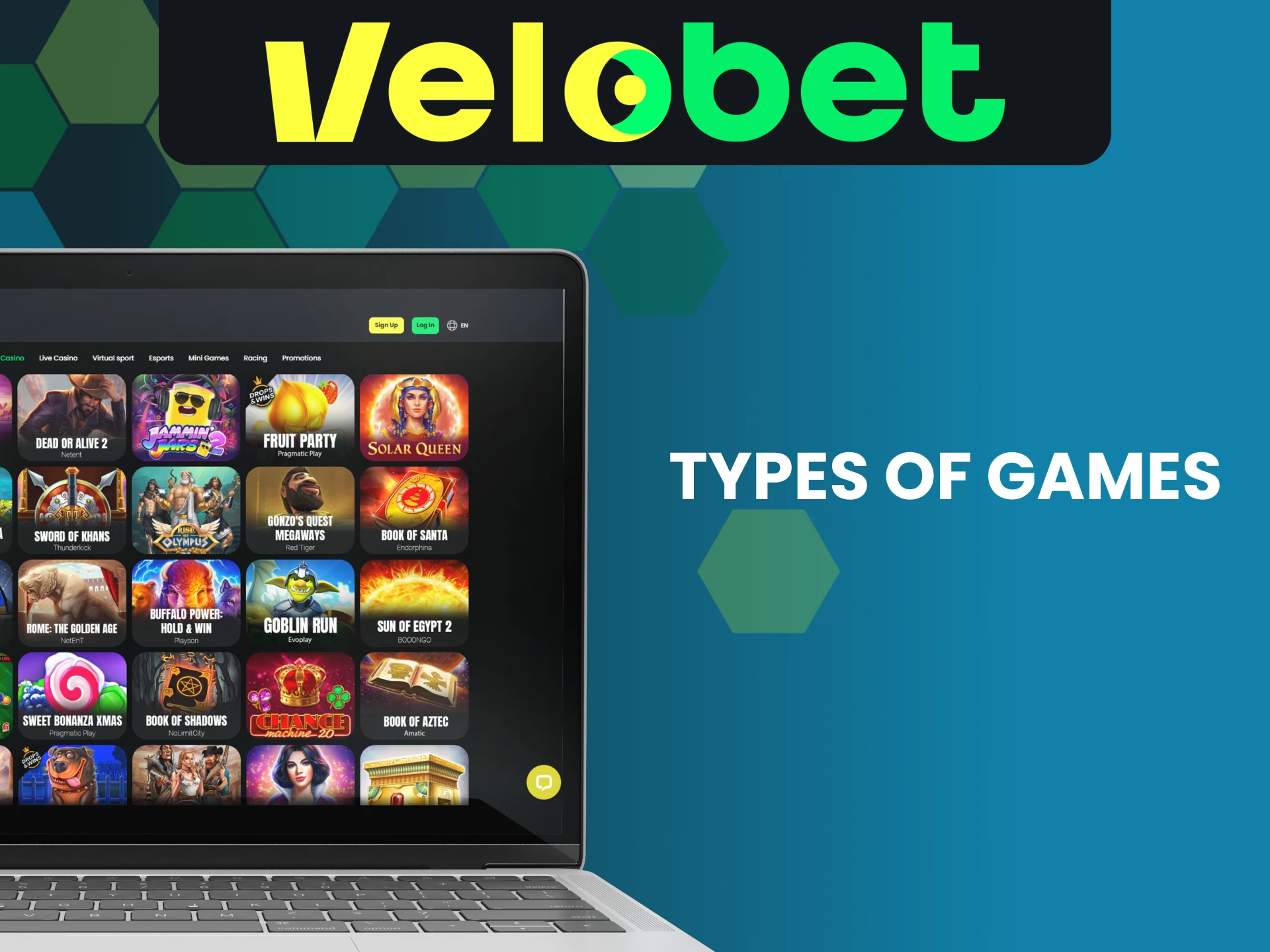 We will show you what games are available on Velobet.