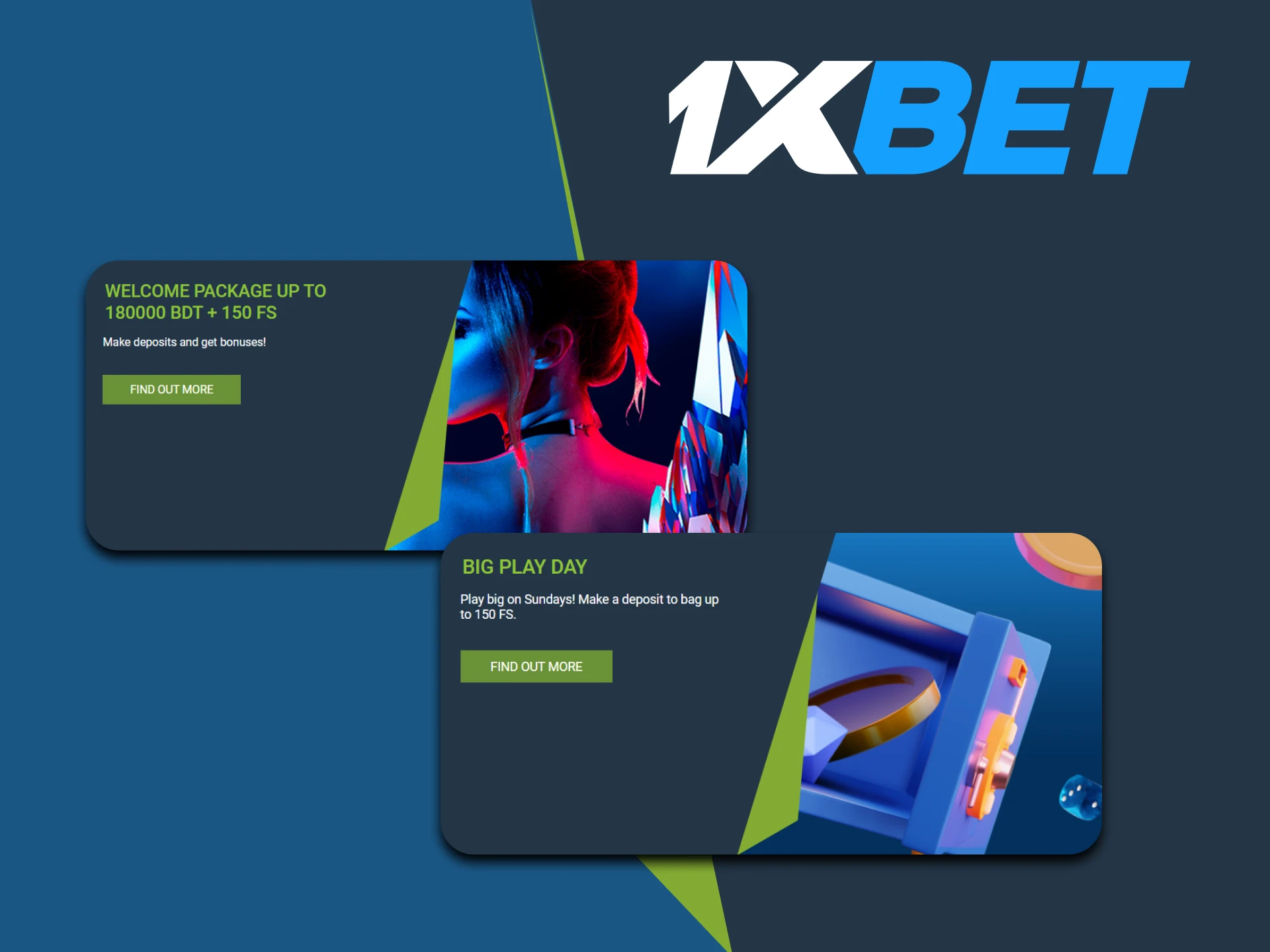 1xbet gives free spins.