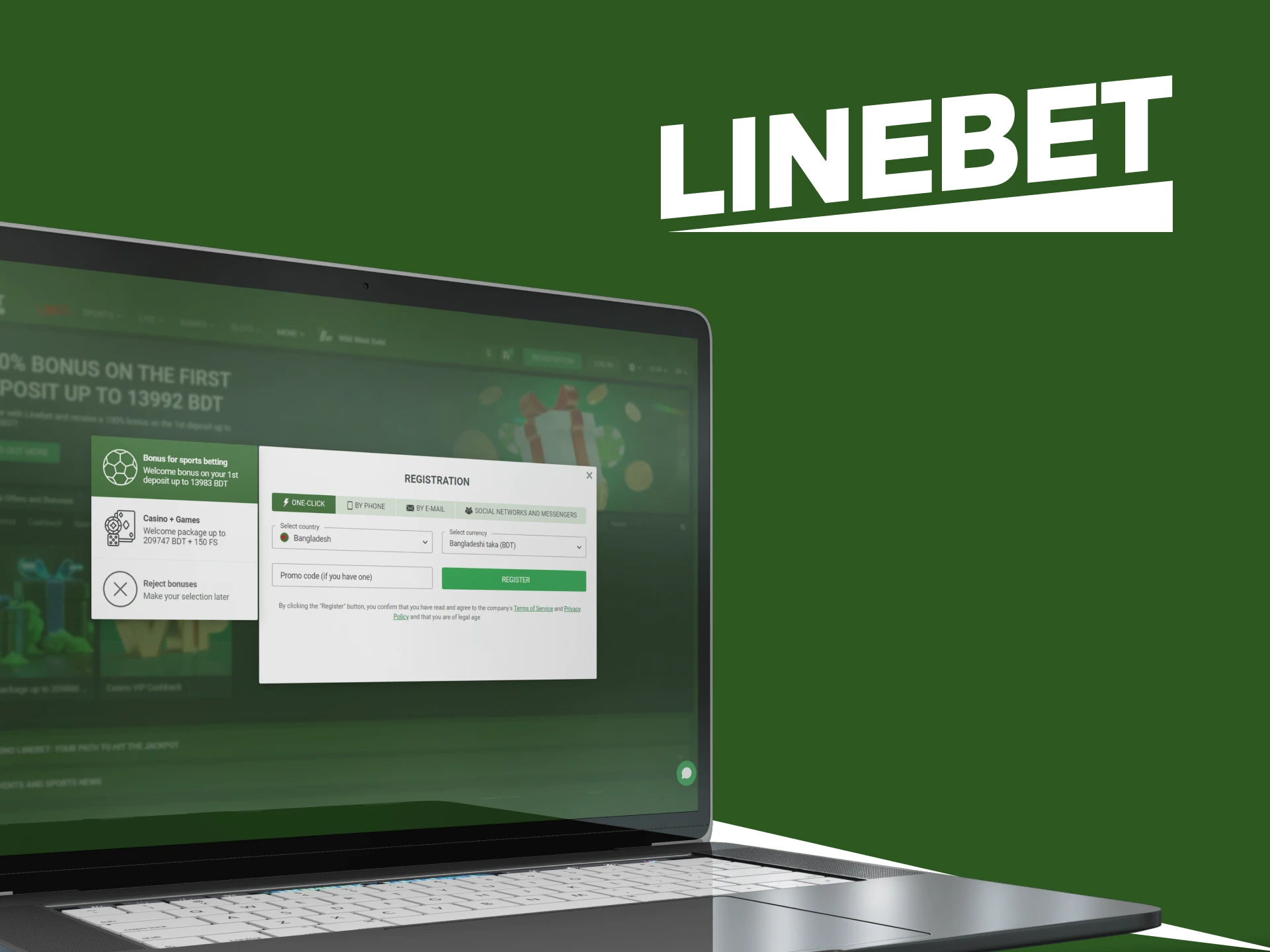 Register at Linebet to receive your bonus.