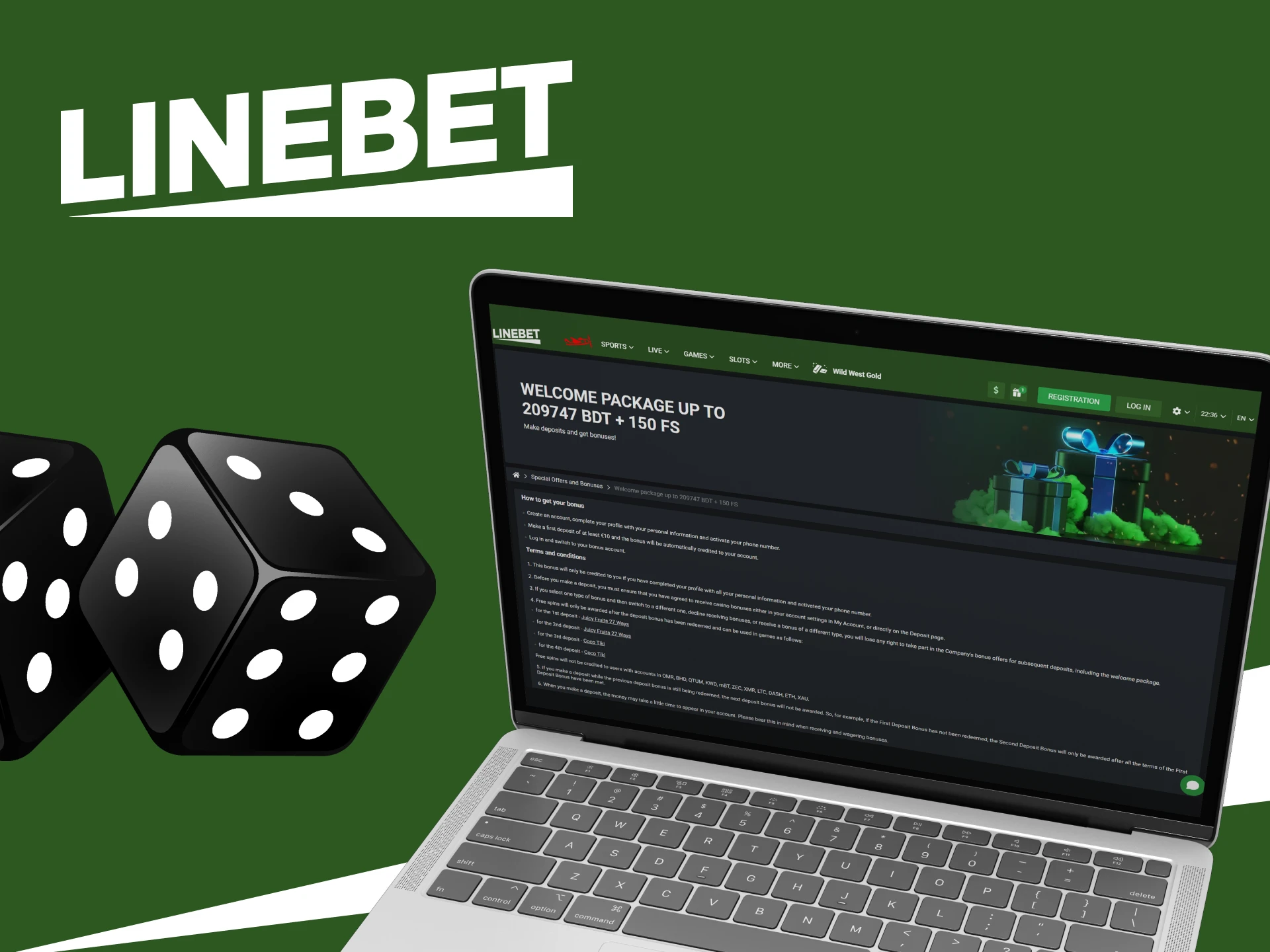 Read the instructions on how to use the Linebet bonus.