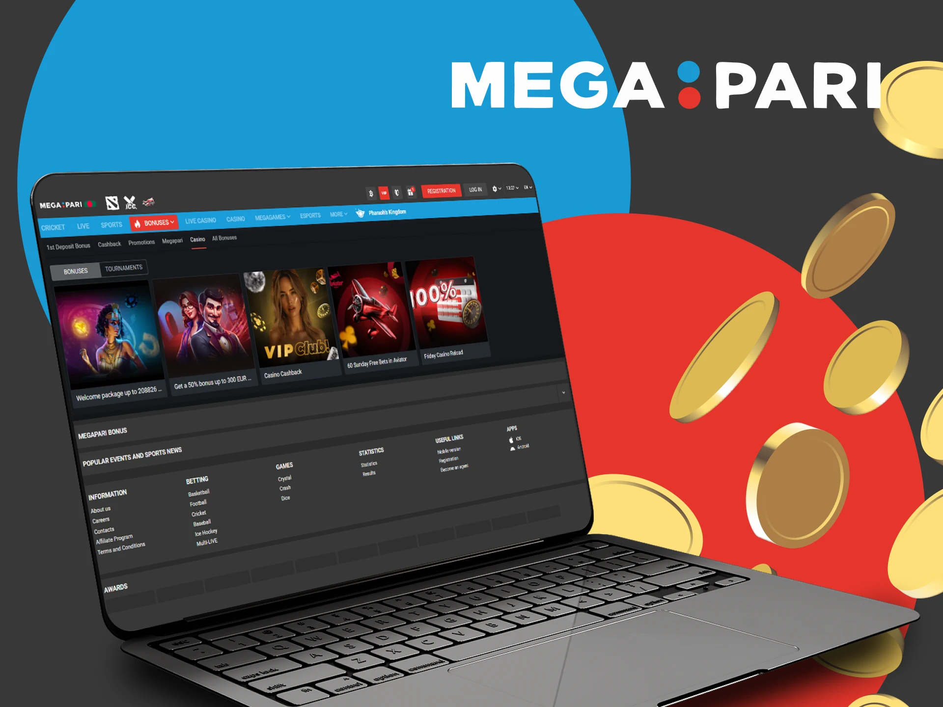 Megapari provides many bonuses to its users.