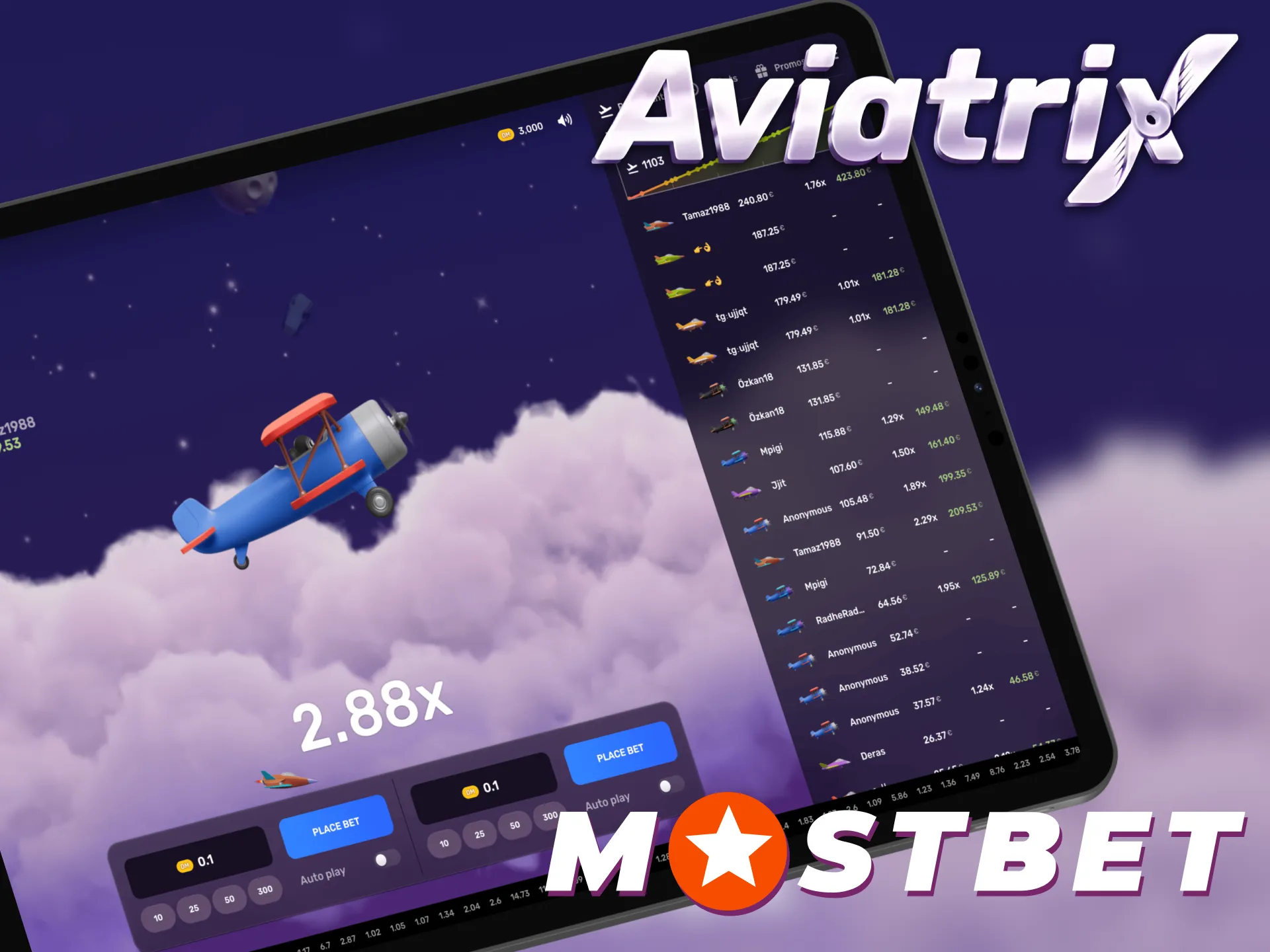 Mostbet allows players to enjoy the thrill of Aviatrix.