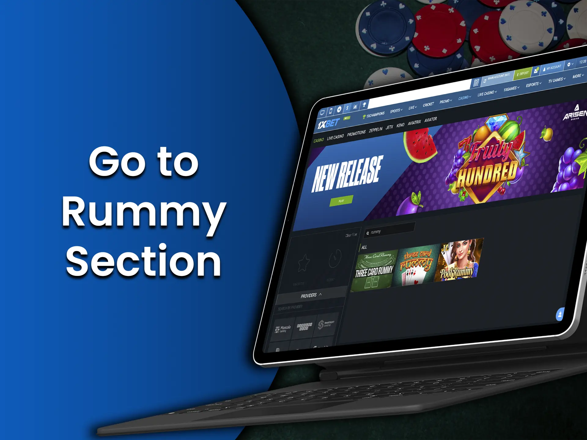 Type the game Rummy in the search and launch it.