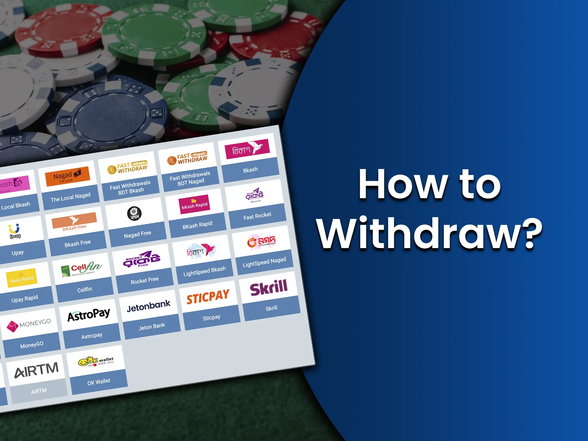 Withdrawals are always available in just a couple of clicks and are possible immediately after account verification.