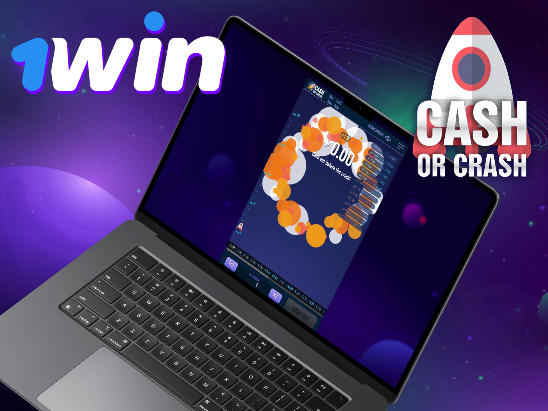 Enjoy Cash or Crash game with 1Win platform.