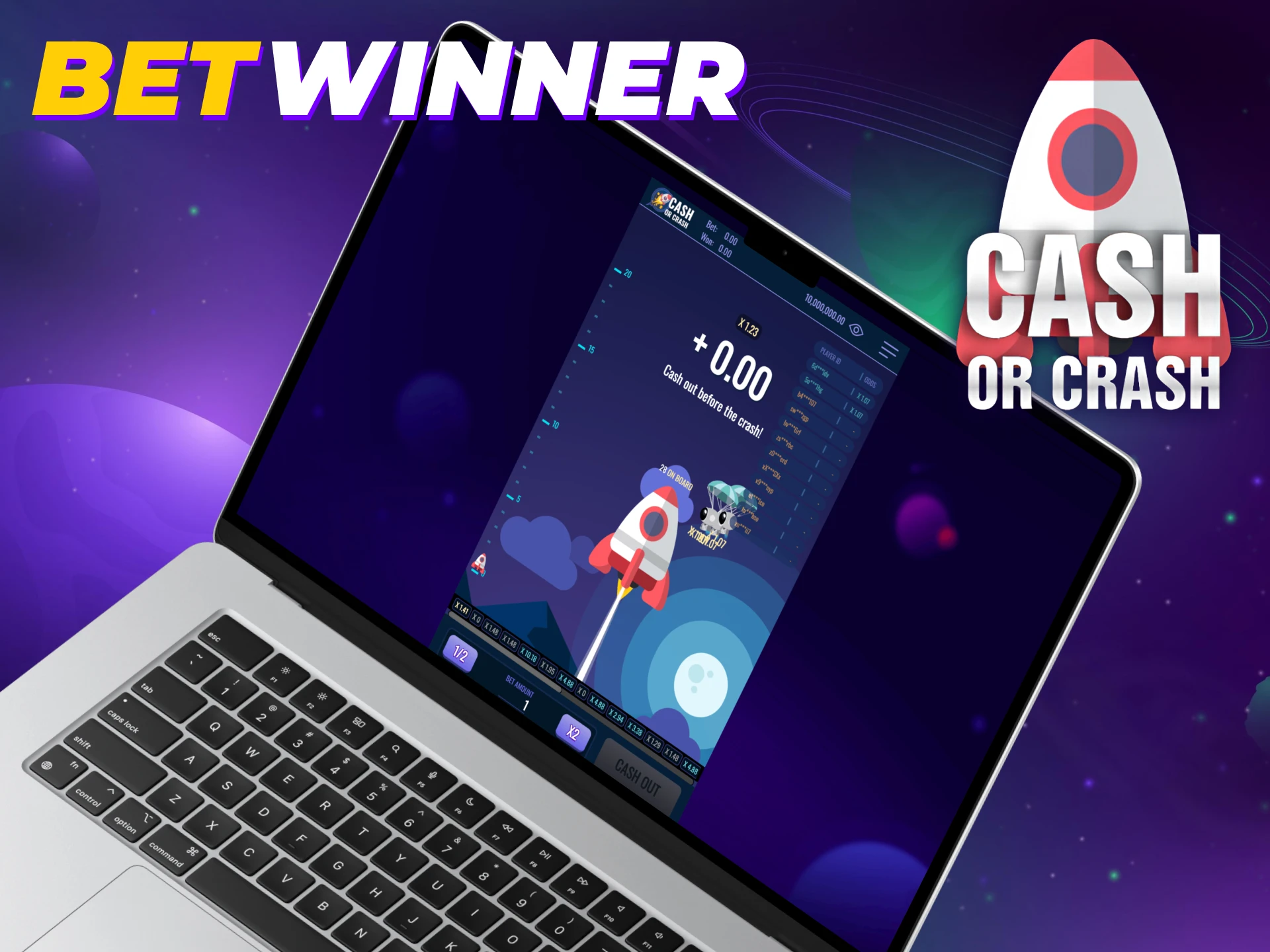 Get an exciting Cash or Crash experience with Betwinner.