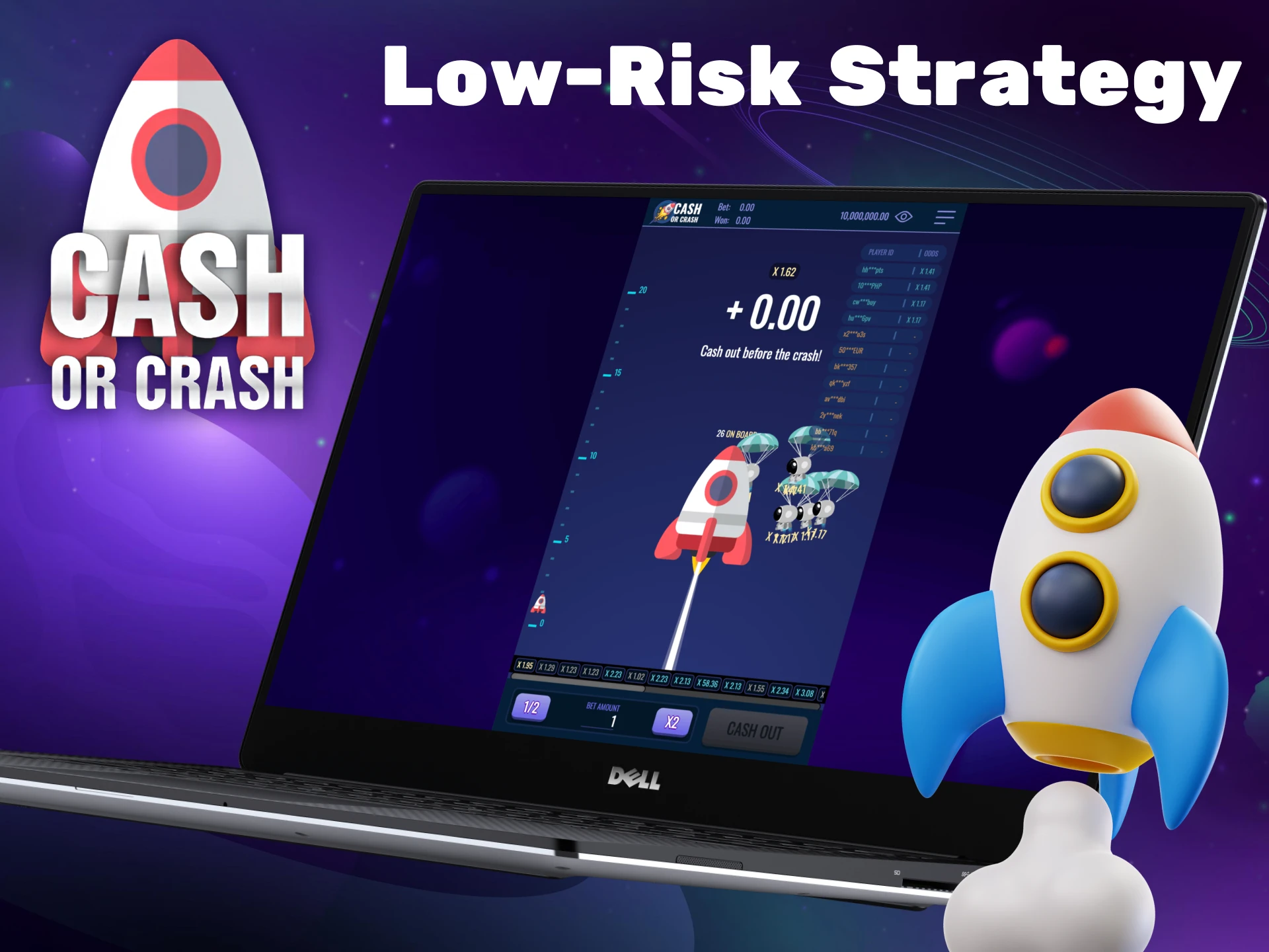 This strategy avoids big losses in Cash or Crash.