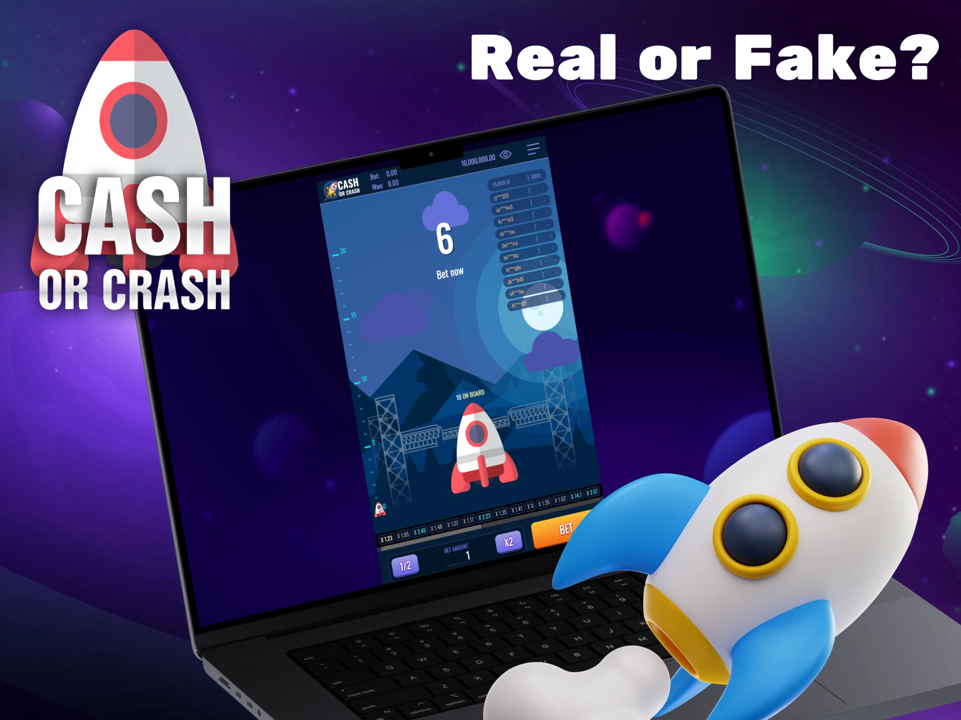 Cash or Crash is a fully licensed and regulated game.