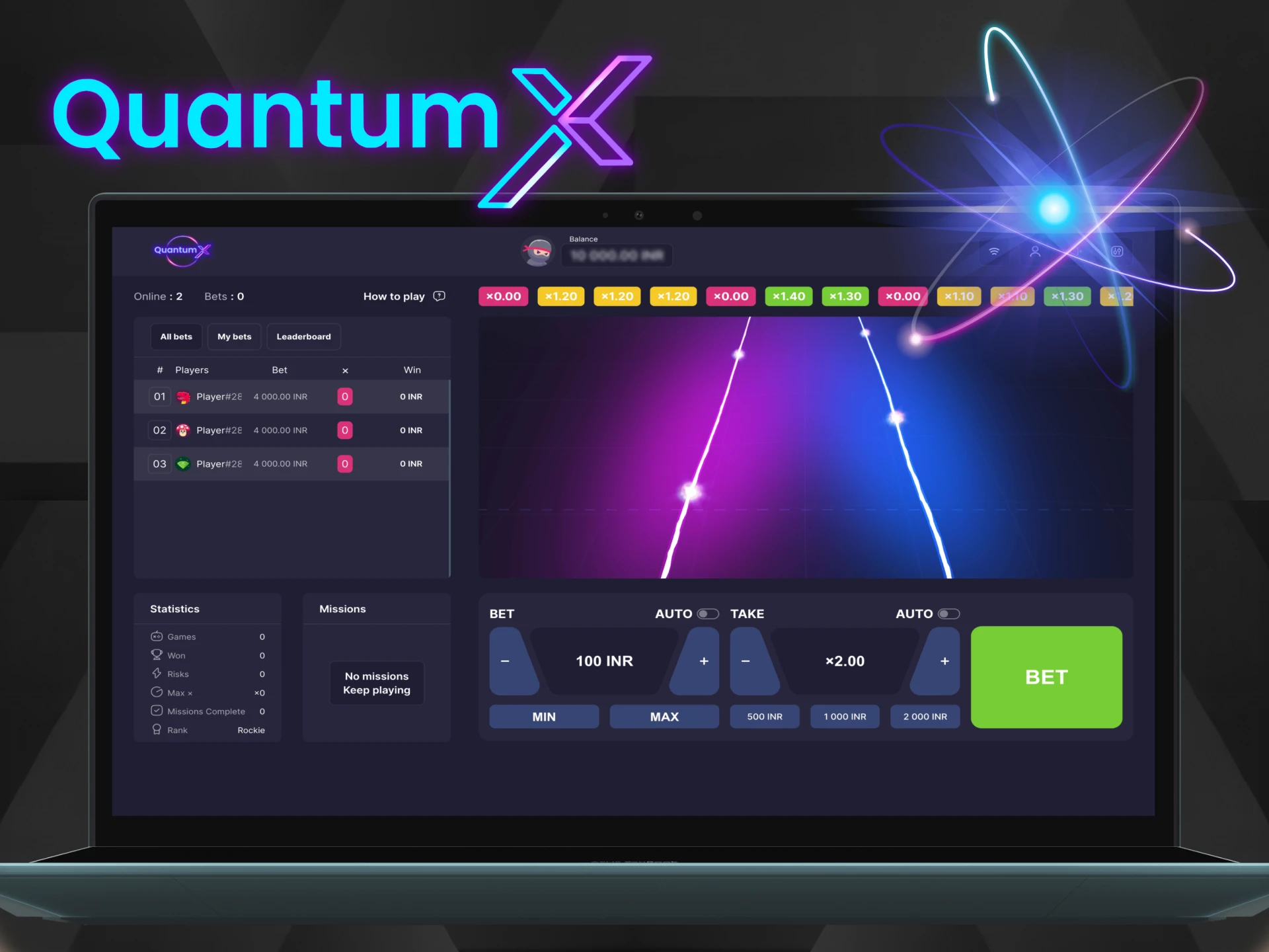 Go on a space adventure with Quantum X game.