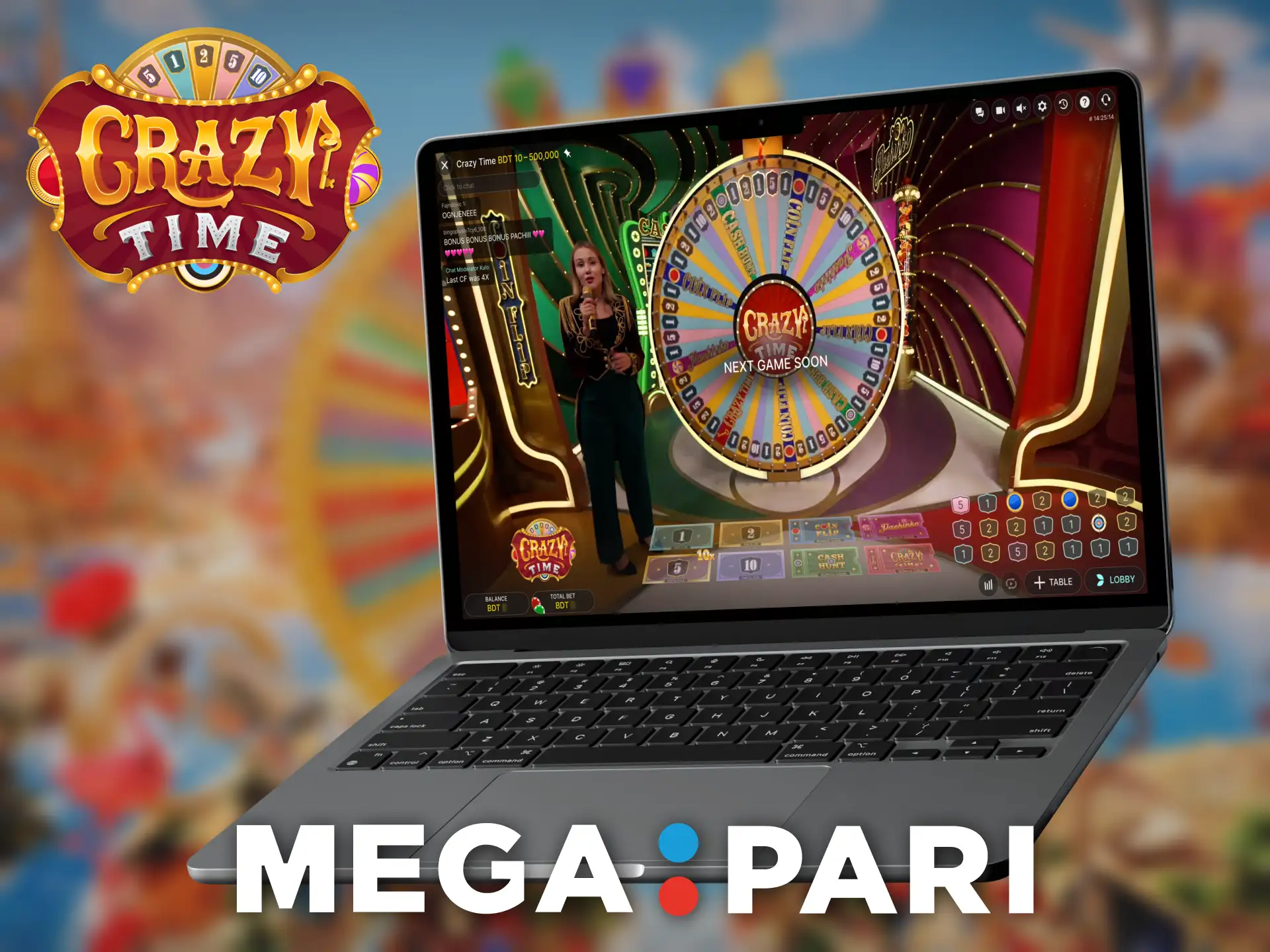 Visit the Megapari site and get Crazy Time experience.