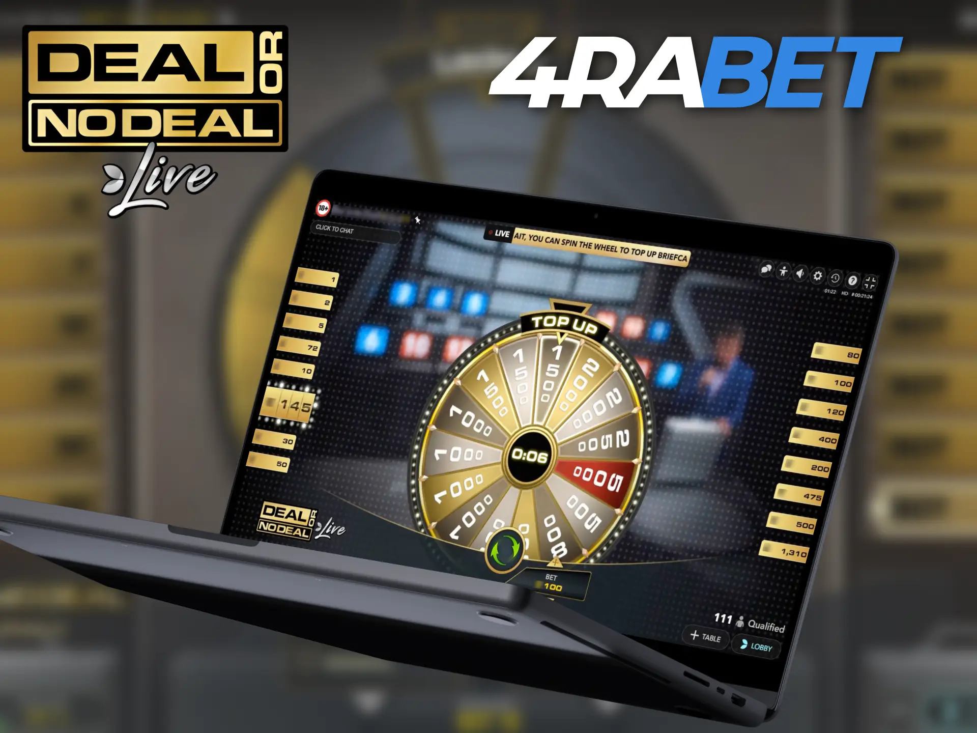 Visit 4rabet official website to start playing Deal or No Deal.