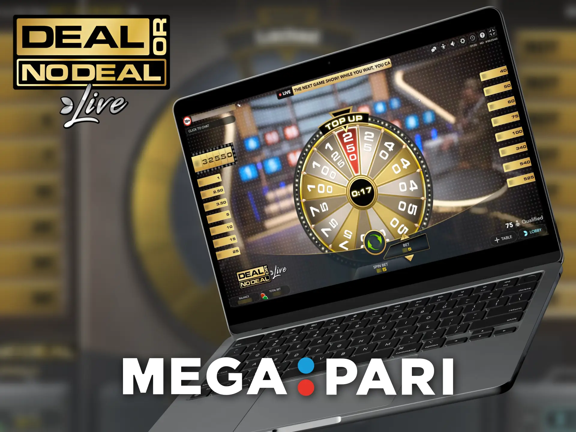 Try your luck with Deal or No Deal at Megapari.