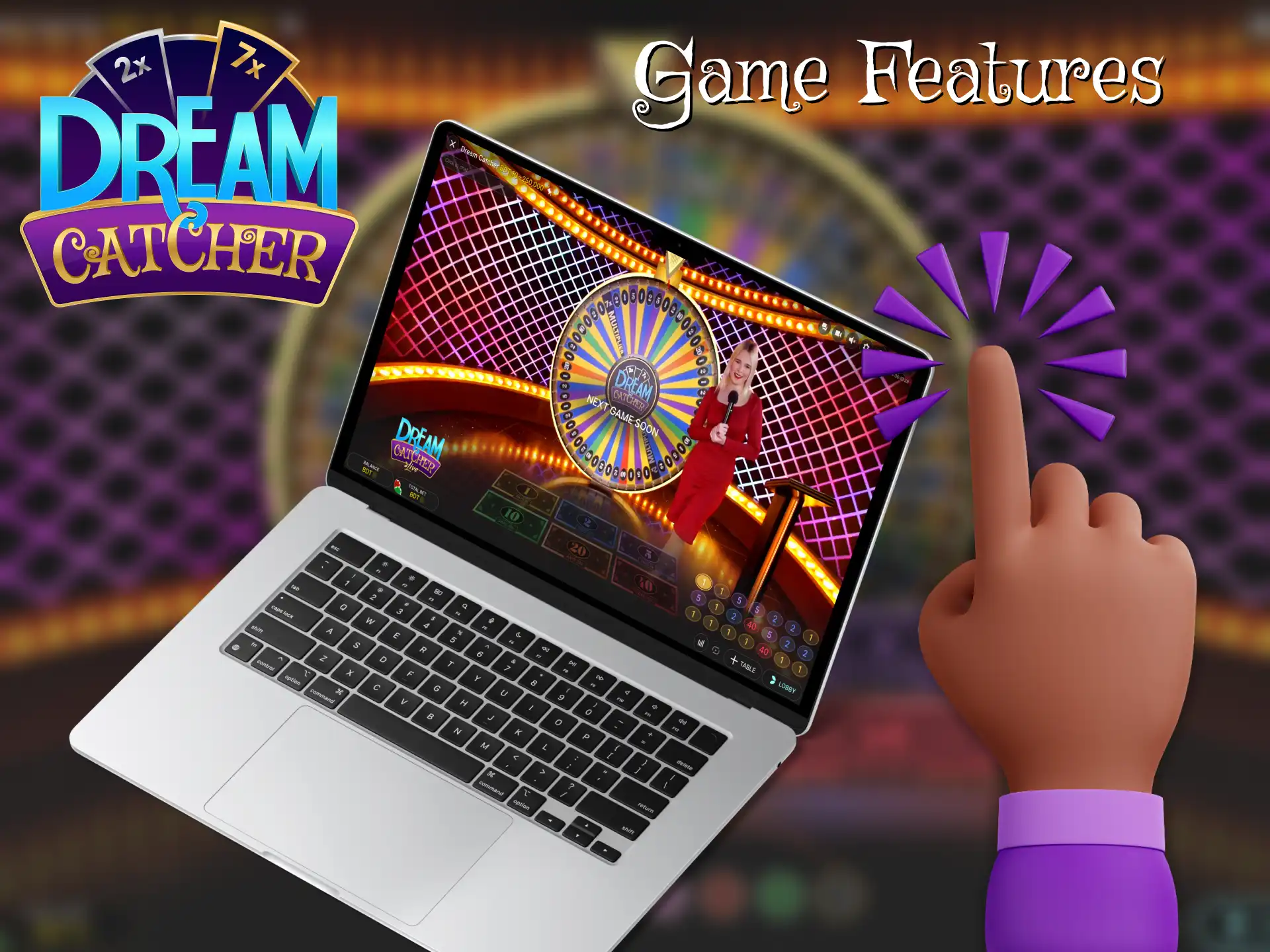 Enjoy a huge number of features at Dream Catcher Live.