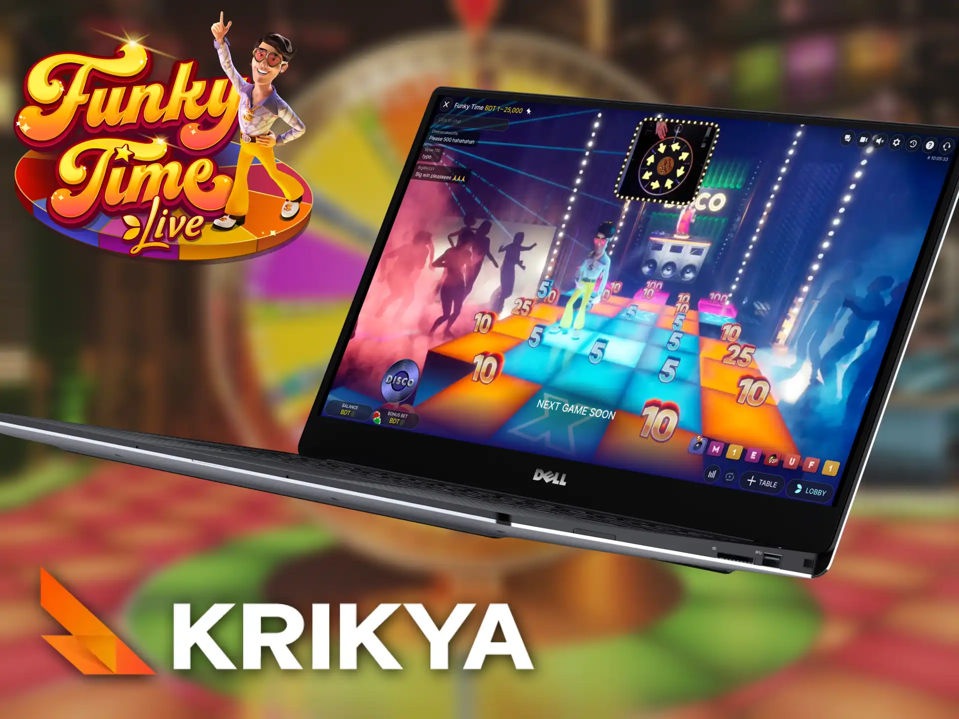 Register at Krikya and start playing Funky Time.