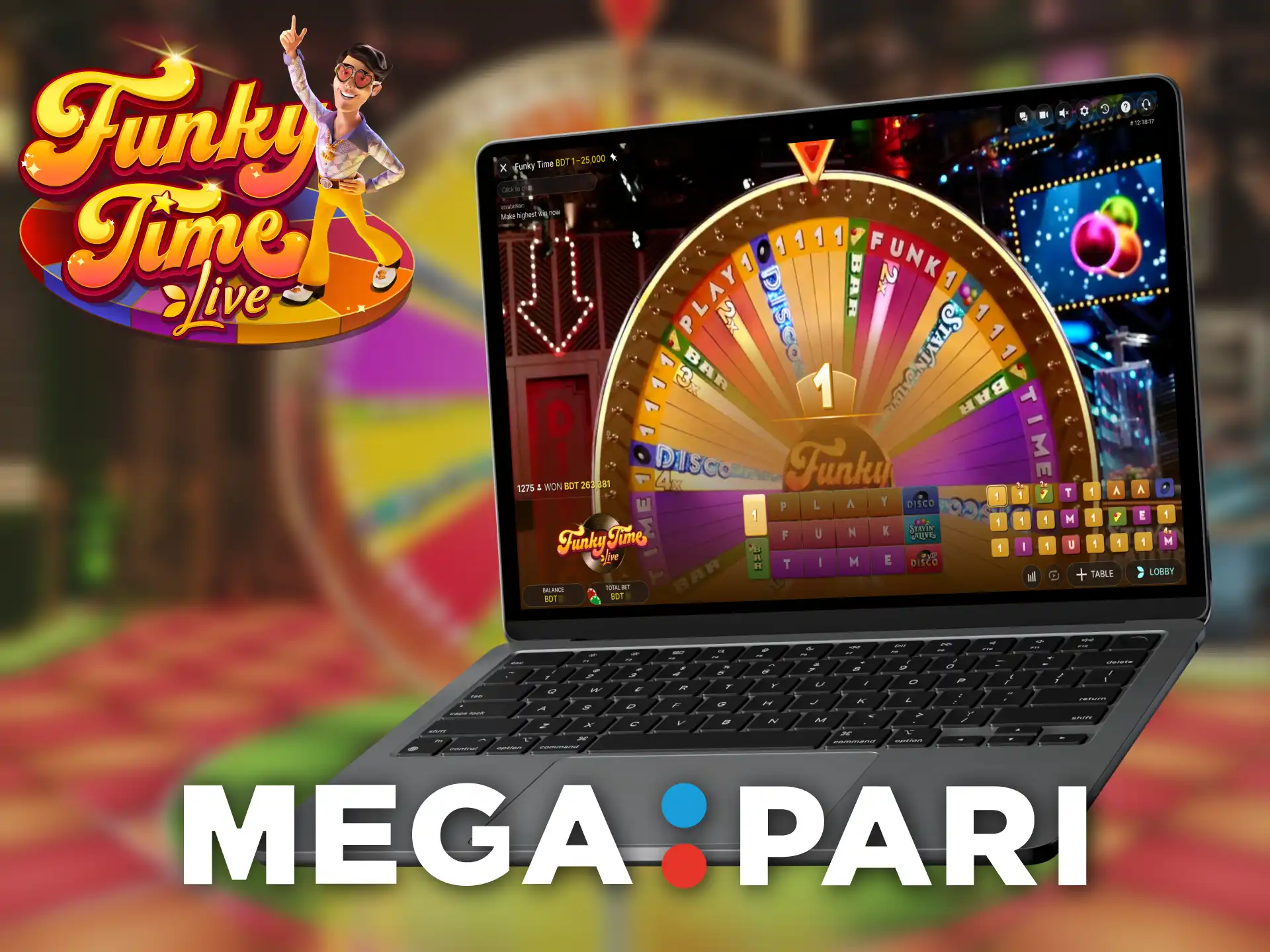 Enjoy Funky Time with Megapari gambling platform.