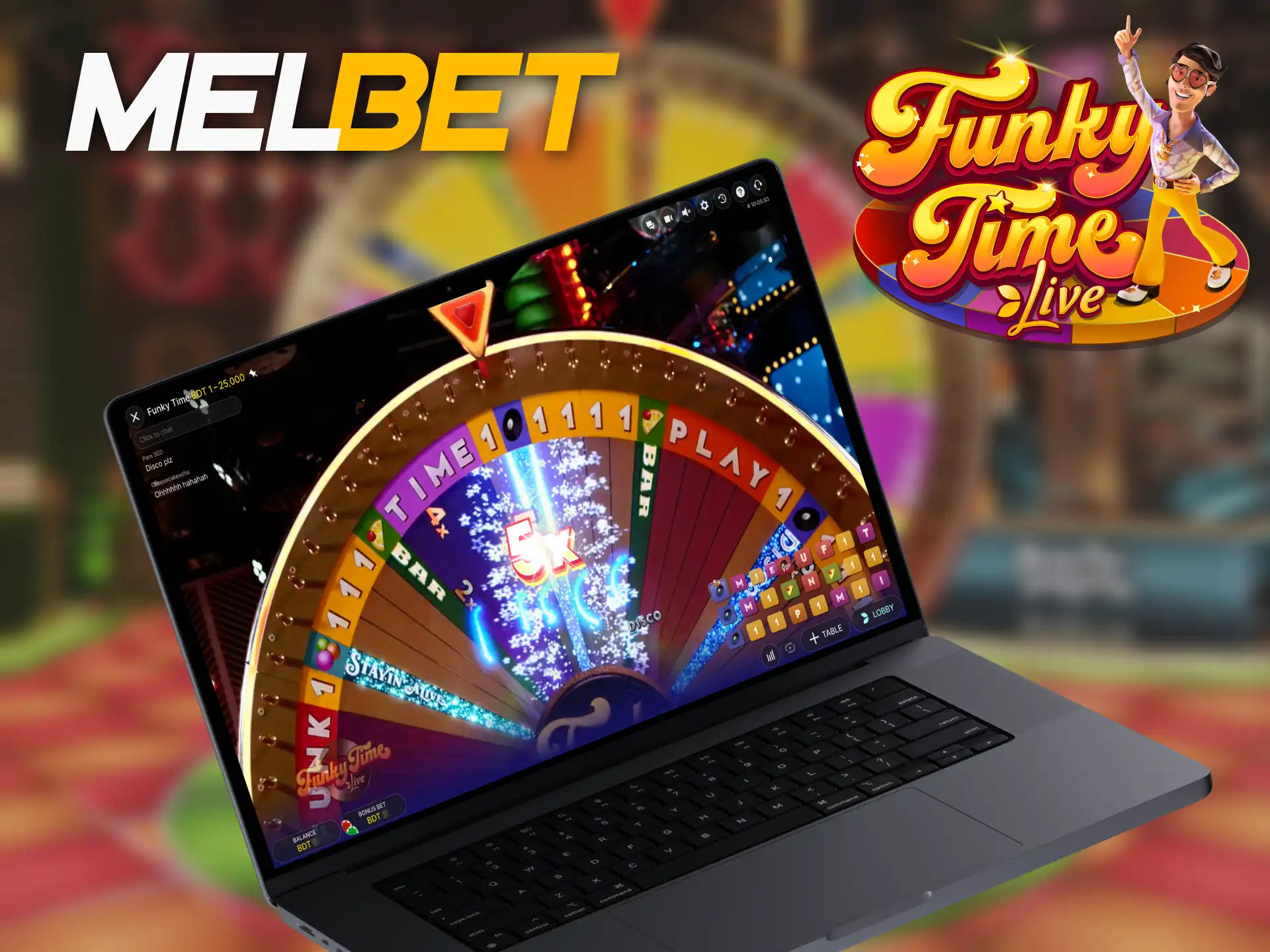 Melbet is a great platform to play Funky Time.