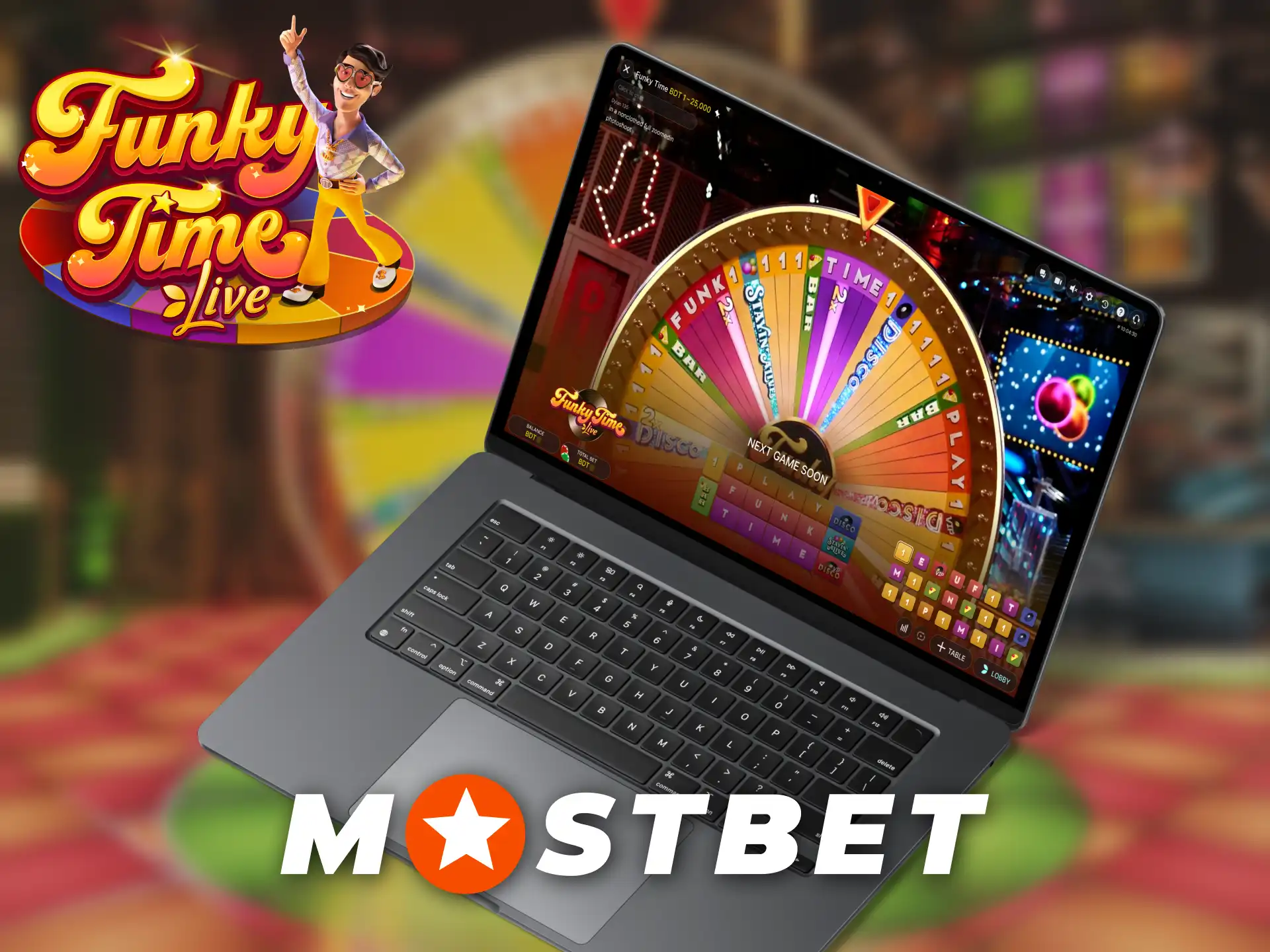 Start playing Funky Time at Mostbet and get a bonus.