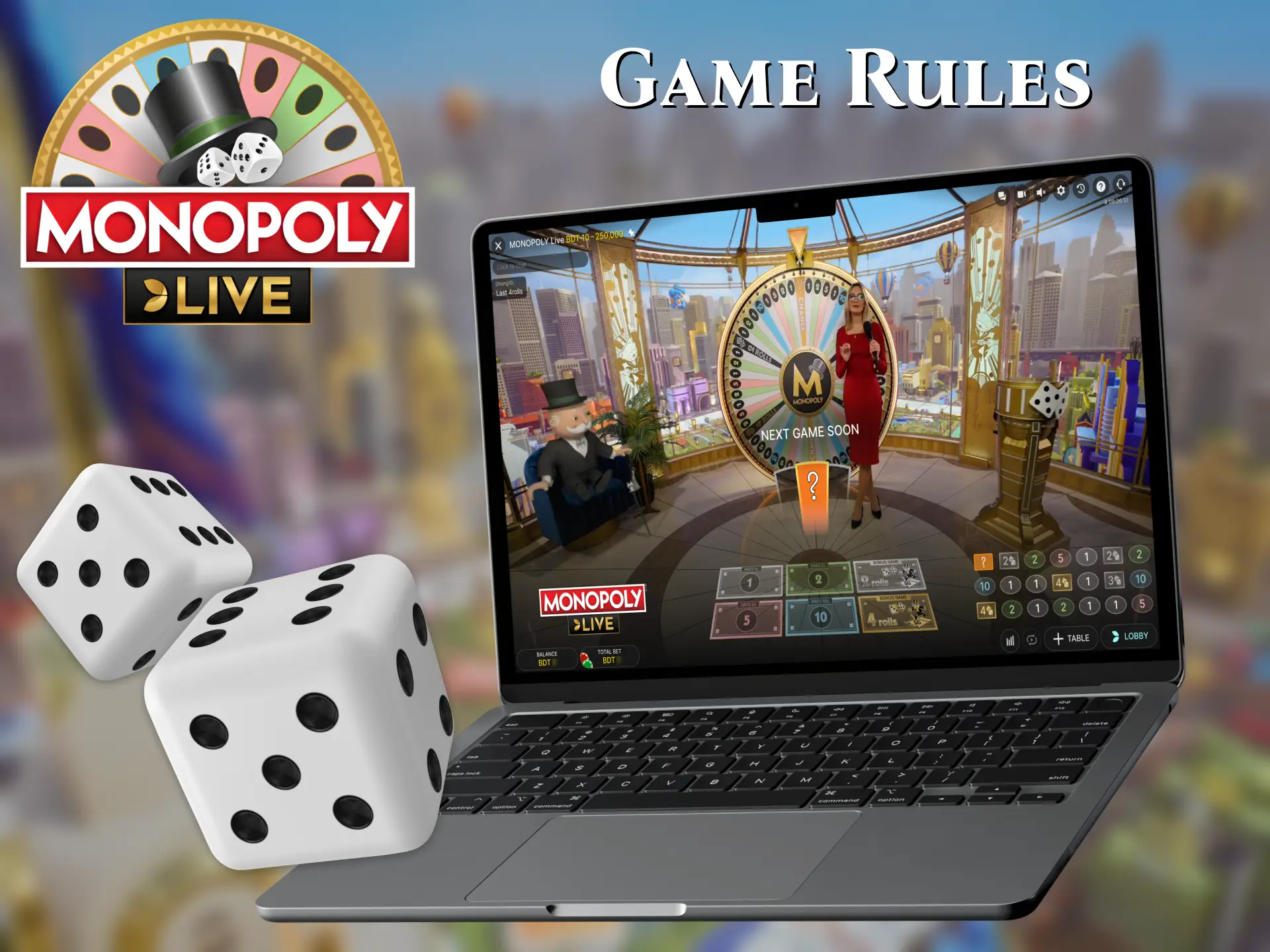 Monopoly Live is based on the traditional table game.