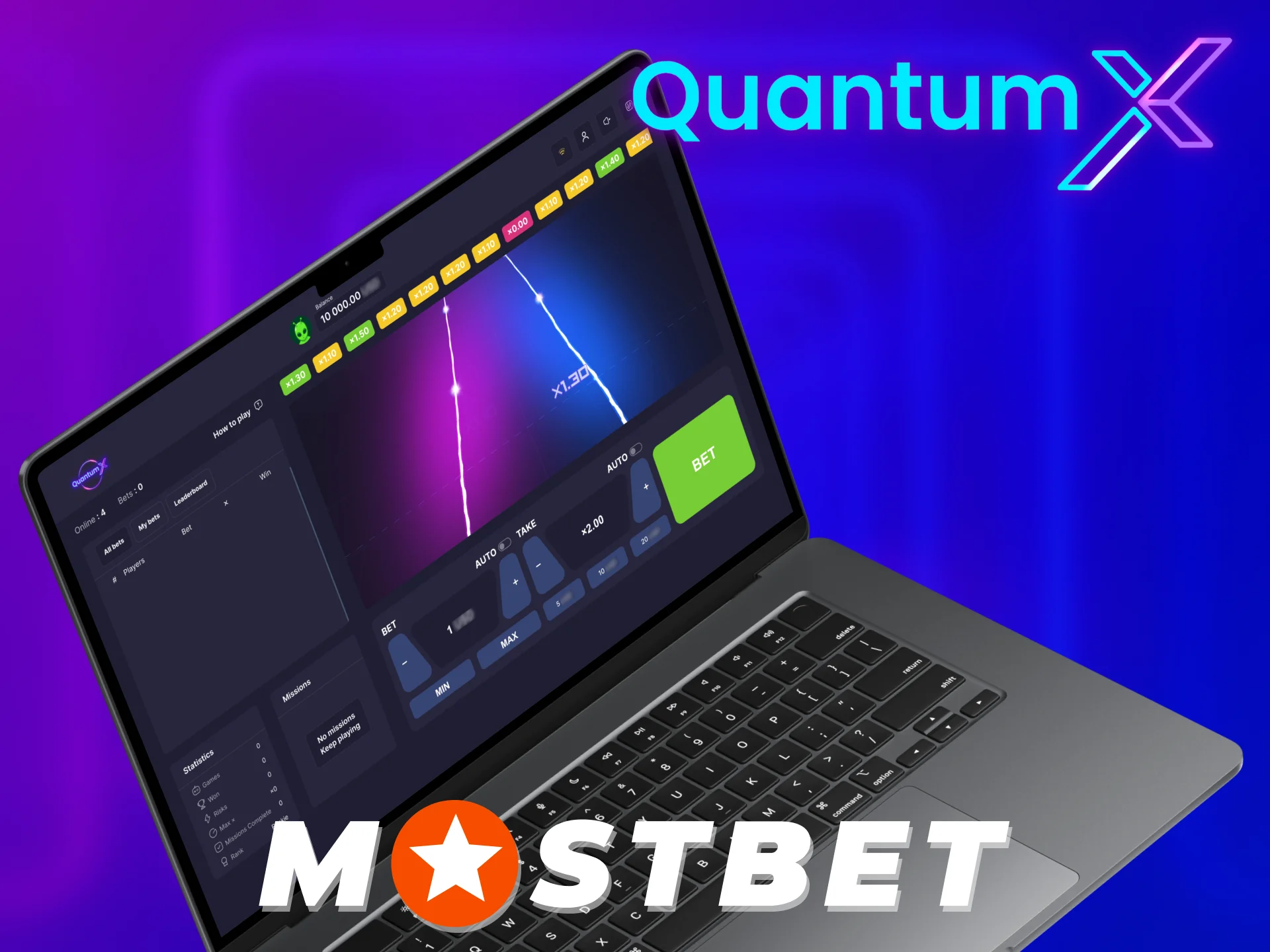 At Mostbet, you can start playing Quantum X.