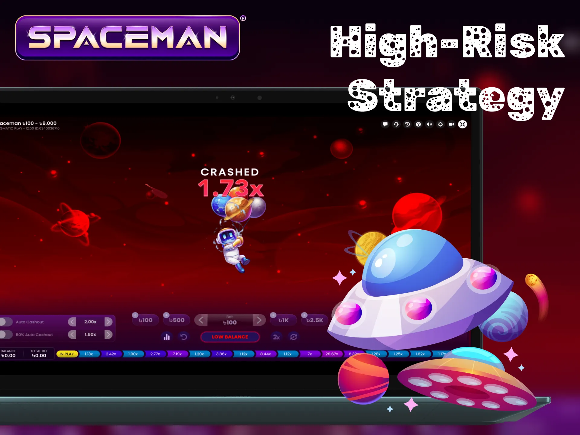 Take big chance for large payouts in Spaceman.