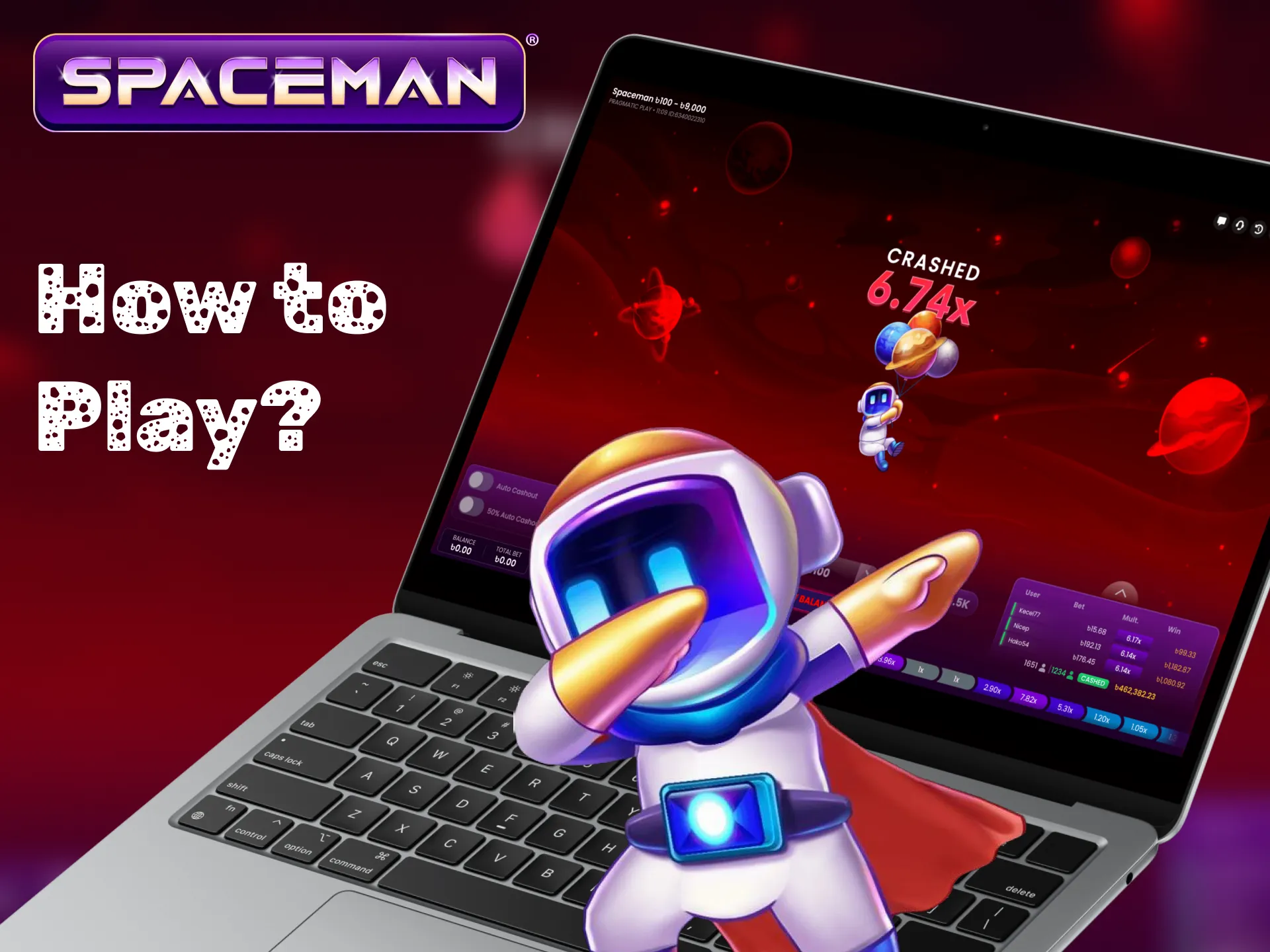 You can start playing Spaceman for real money and win.