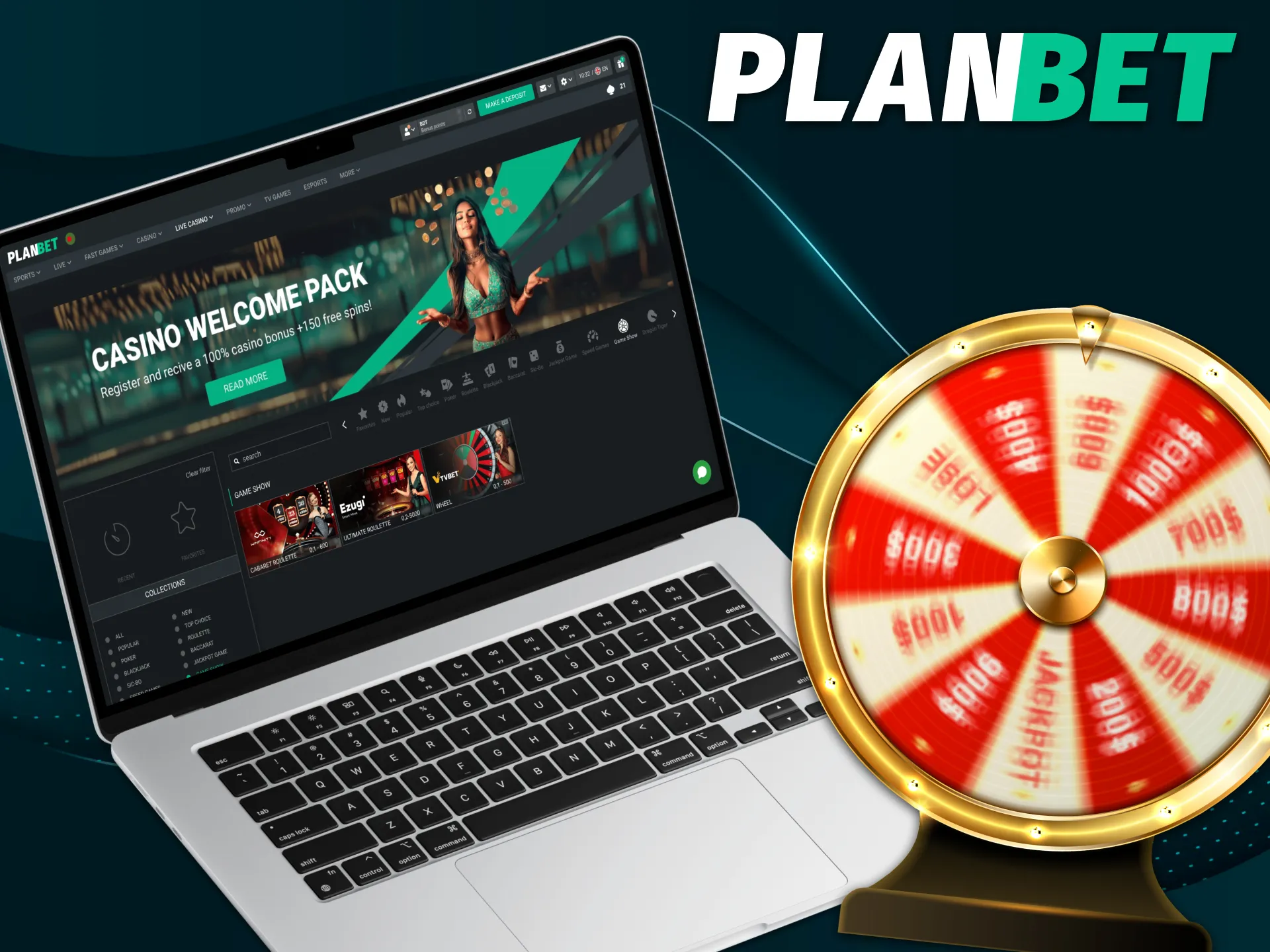 You can play game shows at Planbet Casino.