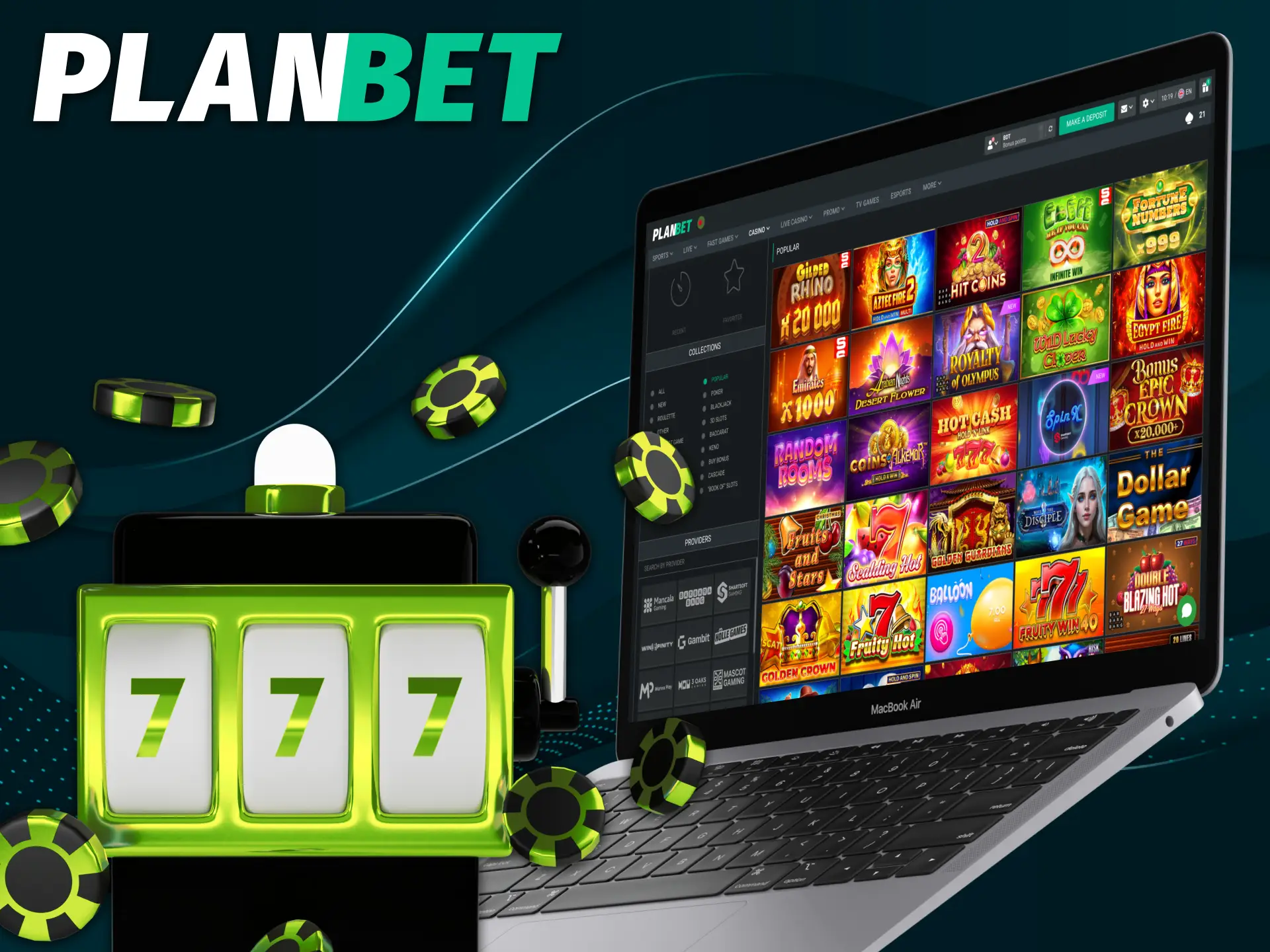 Planbet Casino represents a wide range of games.