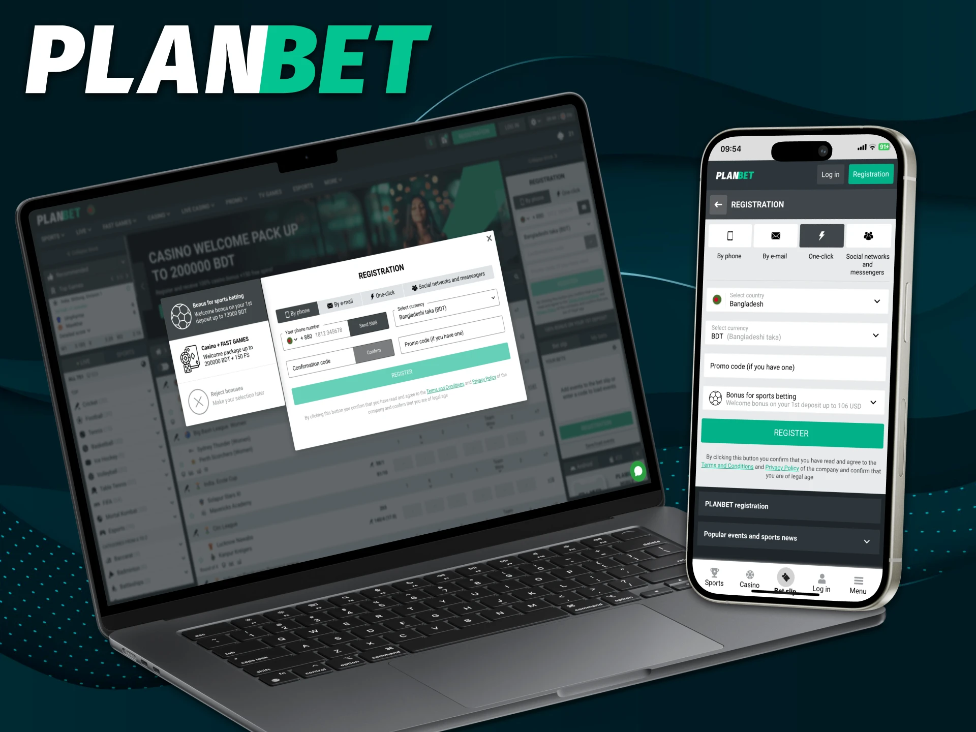 Registration at the Planbet online casino is easy.