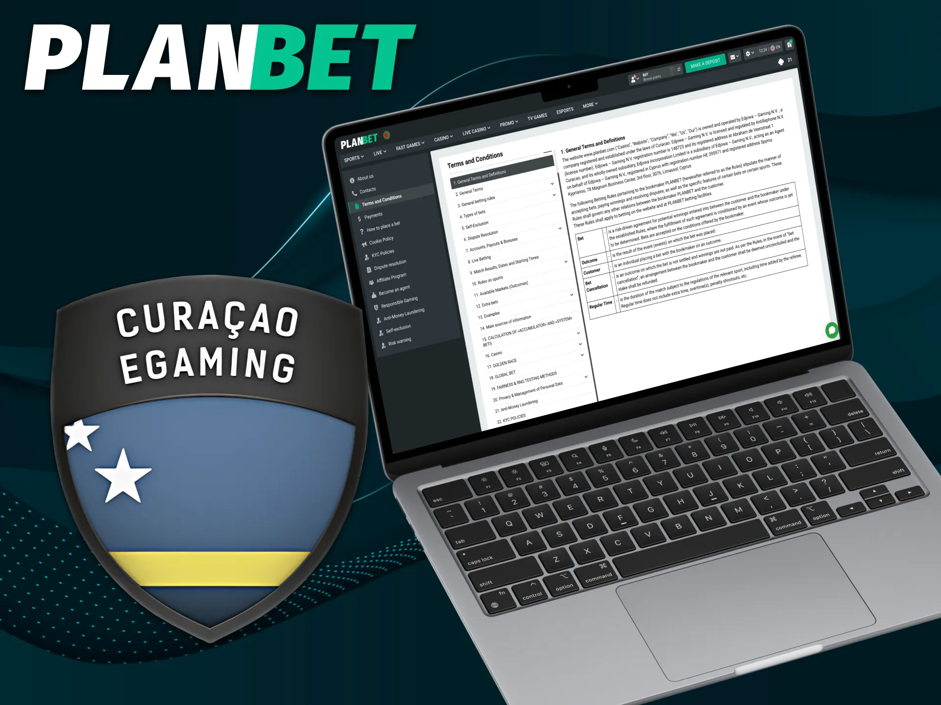 The Planbet platform has an official licence.