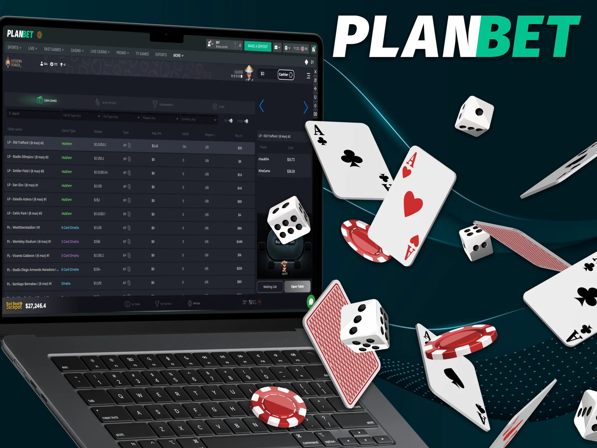 Get the opportunity to play poker with Planbet.