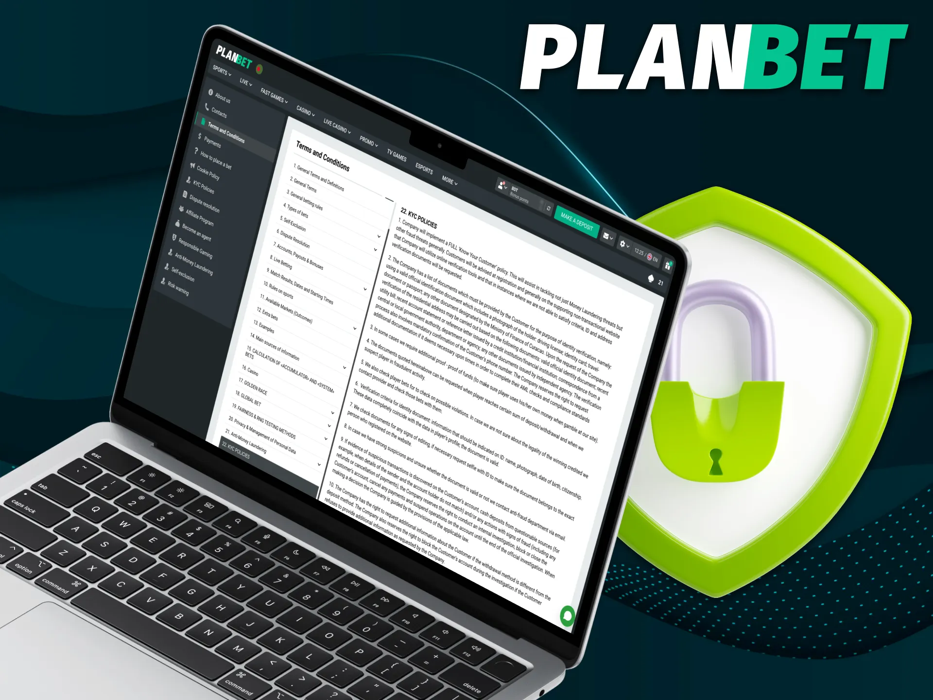 With Planbet Casino you'll be secure.